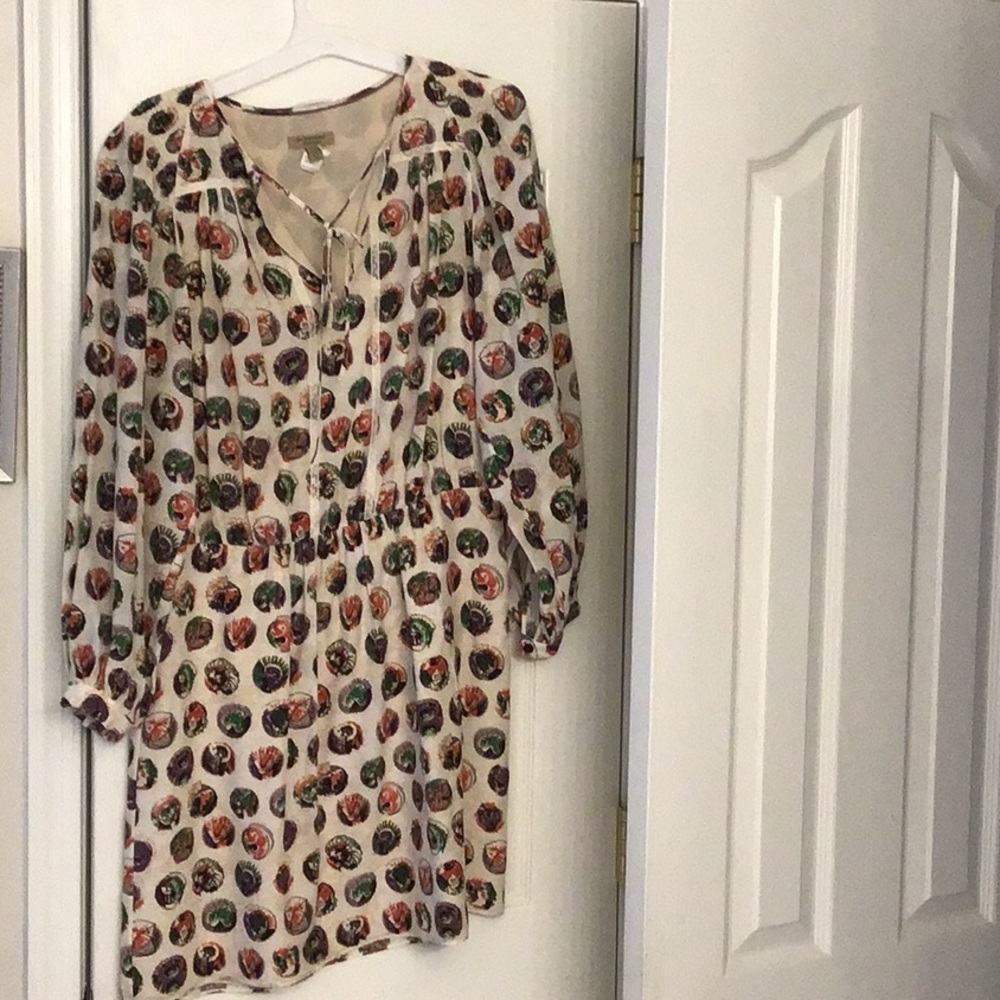 Burberry silk mini dress(Henry Moore’s Pallas Head design)
